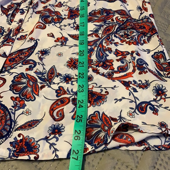 NWOT Paisley Print Button Up Tank - Picture 7 of 9